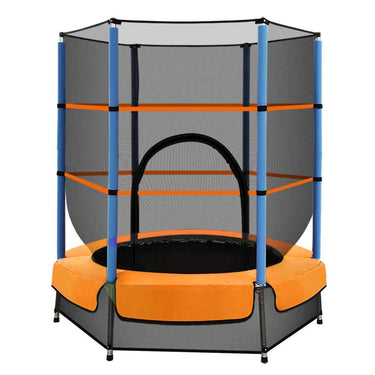 137.16cm Trampoline for Kids w/ Enclosure Safety Net Rebounder Gift Orange